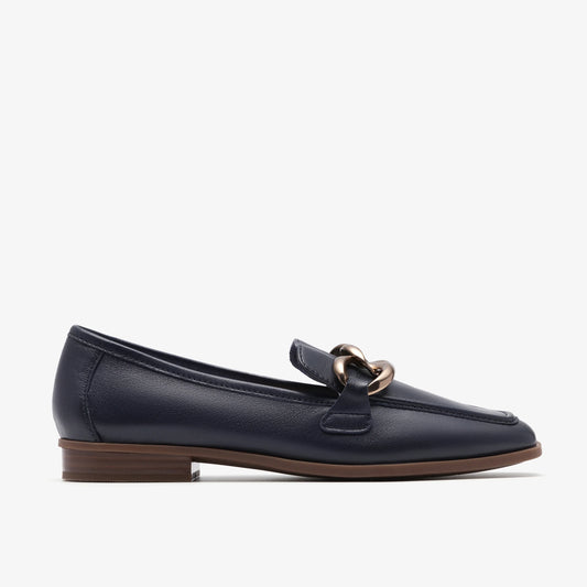 Zapatos De Vestir De La Marca Clarks  Para Mujer Modelo Sarafyna Iris Navy Leather En Color Azul