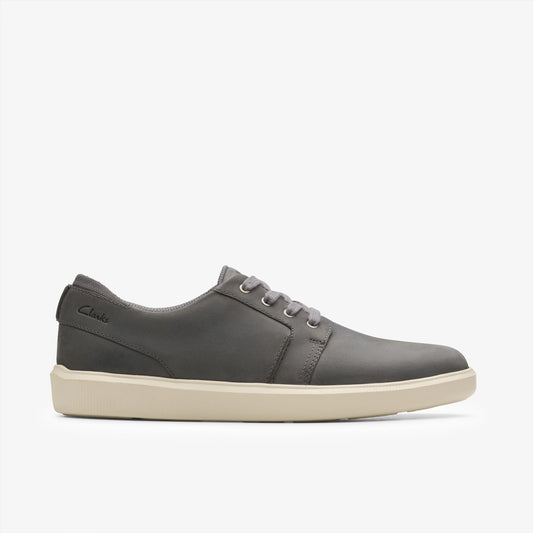 Zapatos Casual De La Marca Clarks  Para Hombre Modelo Brodin Seam Dark Grey Lea En Color Gris