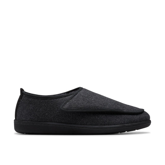 Zapatillas Del Hogar De La Marca Clarks  Para Hombre Modelo Haworth Strap Dark Grey En Color Gris