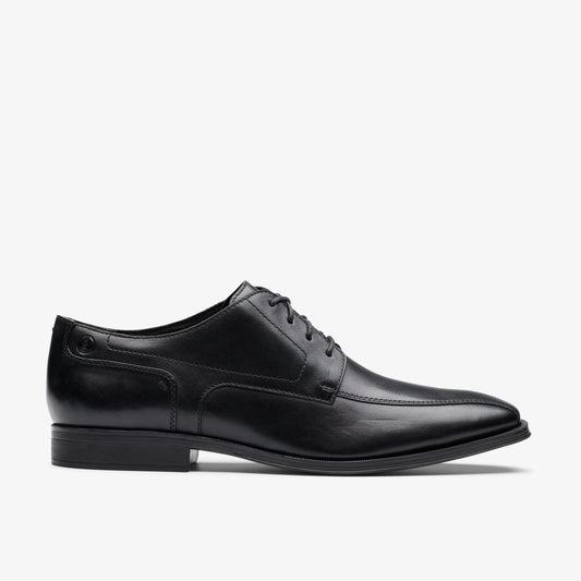 Zapatos De Vestir De La Marca Clarks  Para Hombre Modelo Paulton Over Black Leather En Color Negro