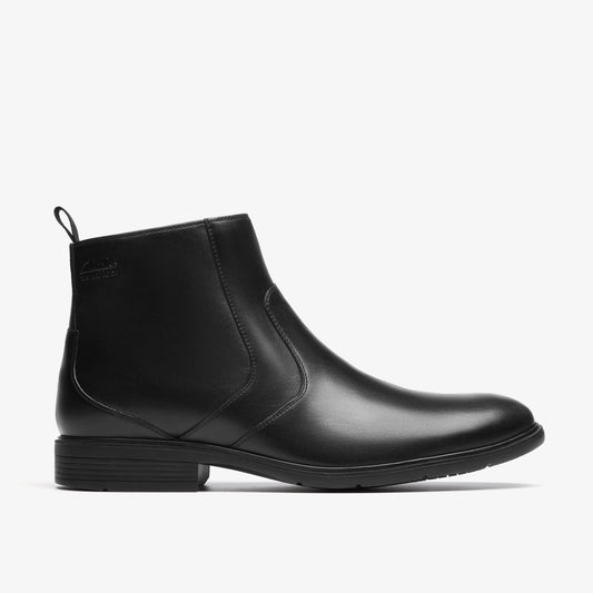 Botas De La Marca Clarks  Para Hombre Modelo Steadwell Zip Black Leather En Color Negro