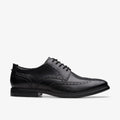 CLARKS Banbury Tip Black Leather, чорний взуття для чоловіків у Tascón