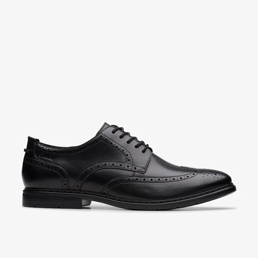Zapatos De Vestir De La Marca Clarks  Para Hombre Modelo Banbury Tip Black Leather En Color Negro