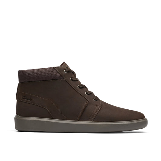 Botas De La Marca Clarks  Para Hombre Modelo Brodin Mid Dark Brown Lea En Color Marrón