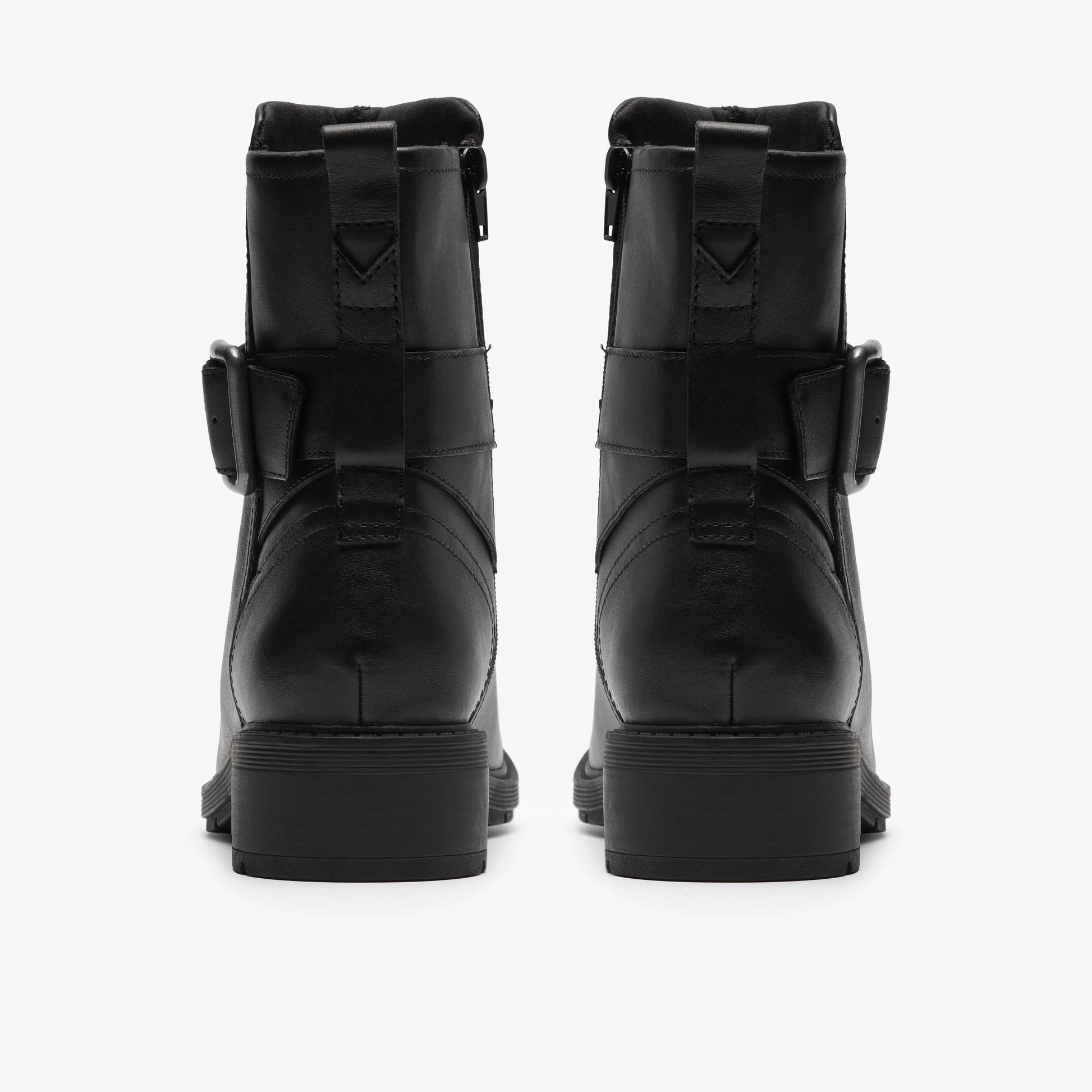 Botas De La Marca Clarks  Para Mujer Modelo Hearth Buckle Black Leather En Color Negro