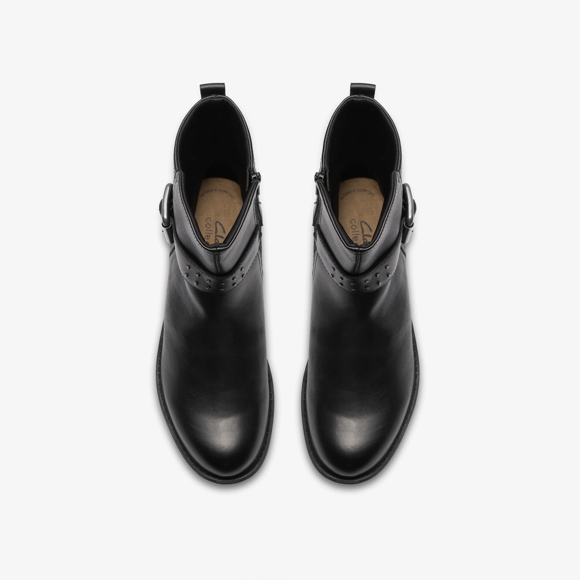 Botas De La Marca Clarks  Para Mujer Modelo Hearth Buckle Black Leather En Color Negro