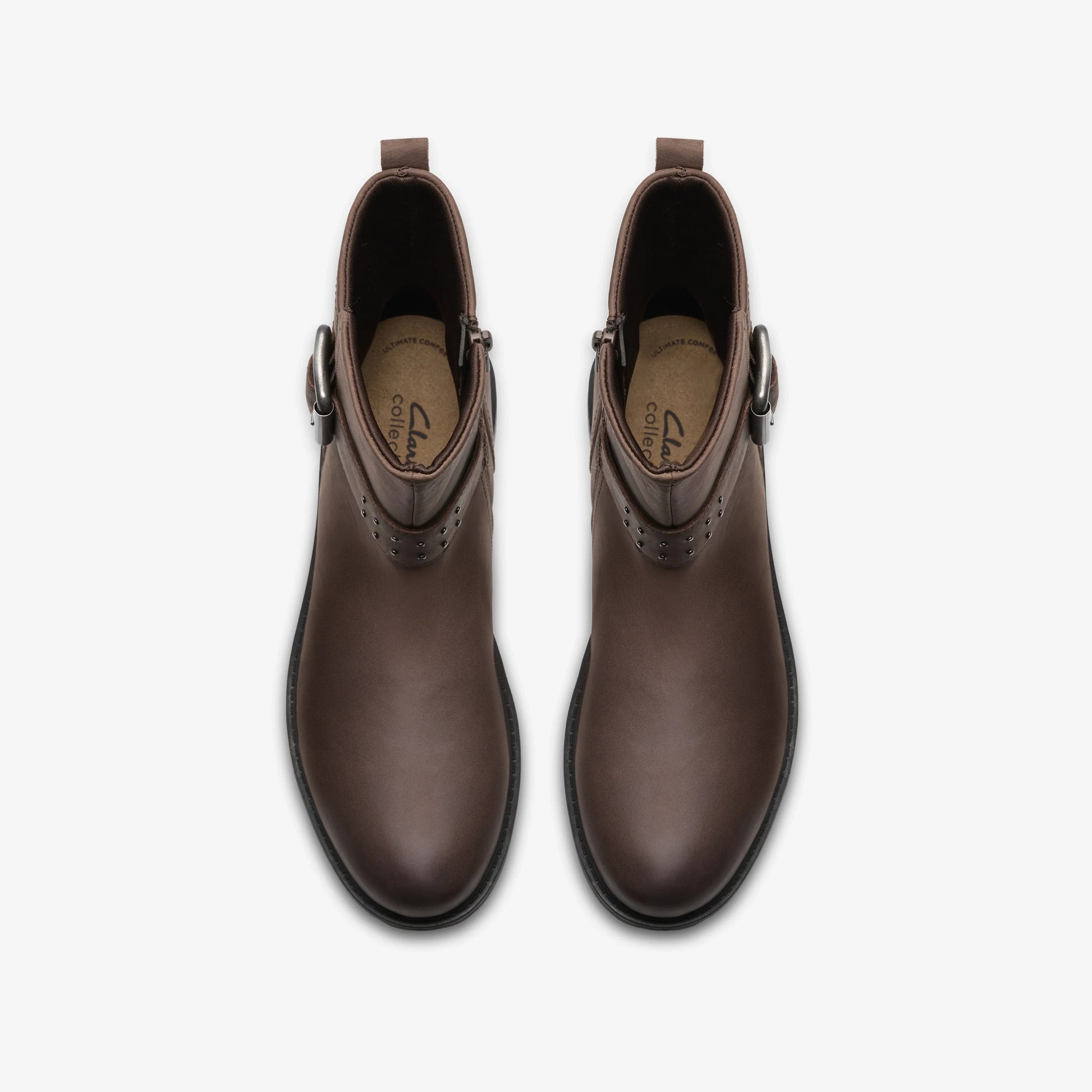 Botas De La Marca Clarks  Para Mujer Modelo Hearth Buckle Dark Brown En Color Marrón