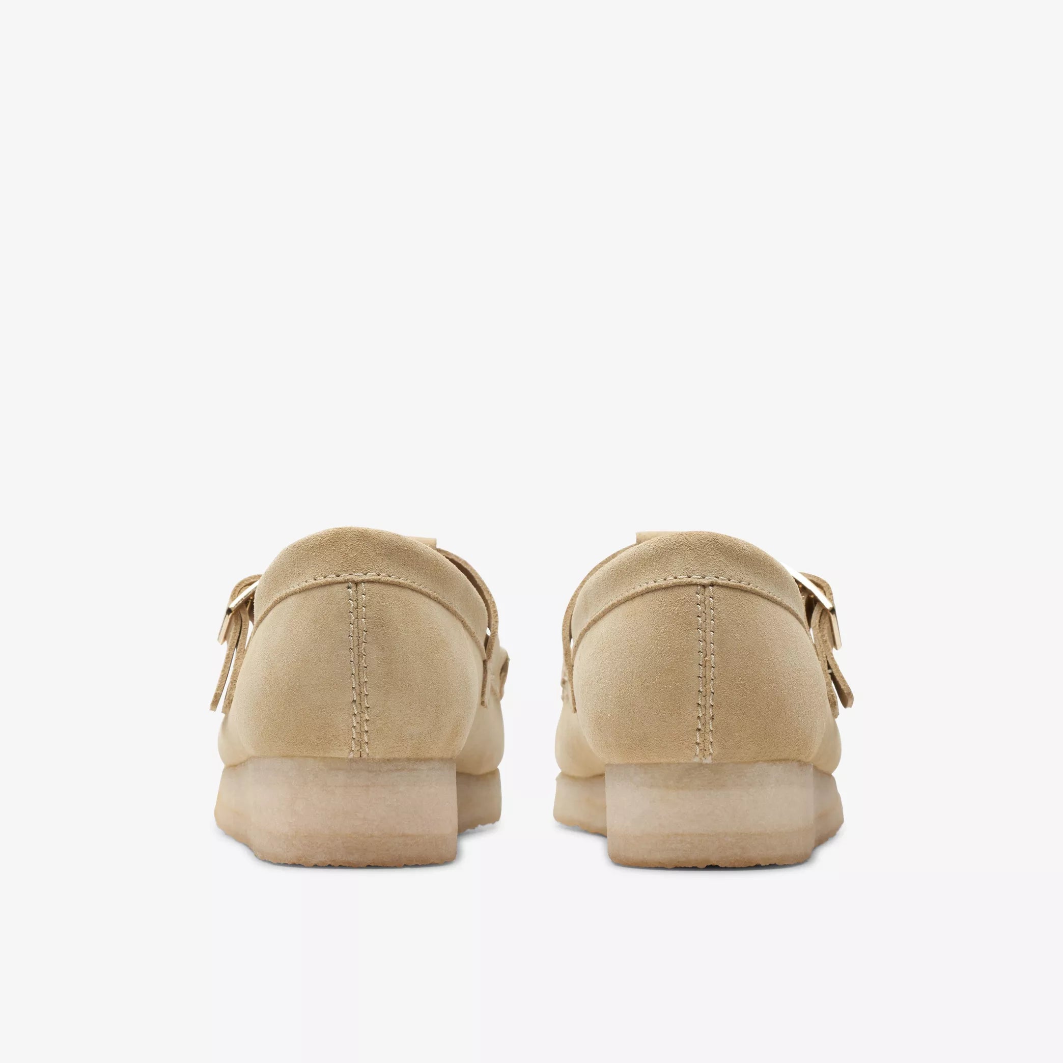 Sandalias De La Marca Clarks  Para Mujer Modelo Wallabee T Bar Maple Suede En Color Beige