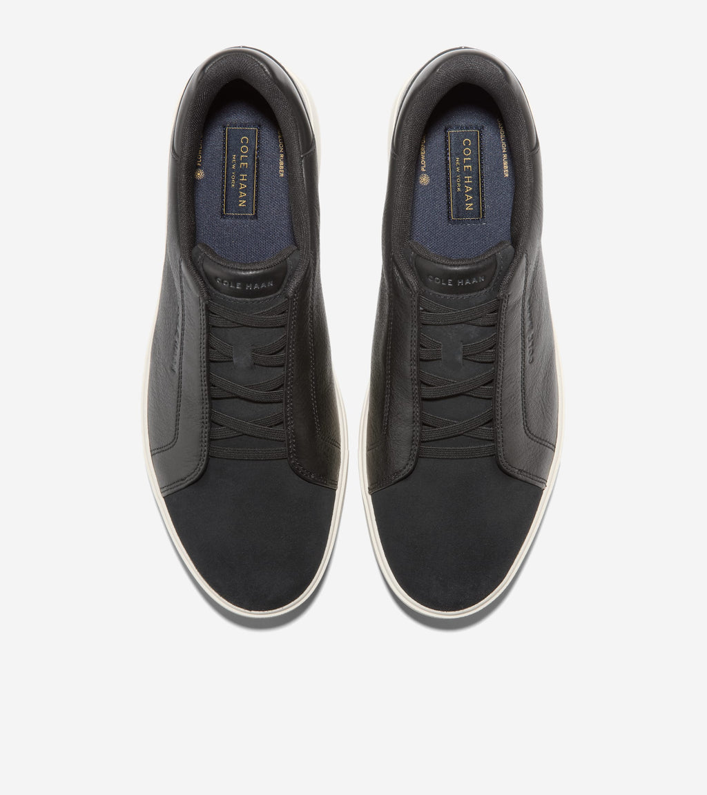 COLE HAAN Grandpro LUXE Slip-on Sneakers Black: أسود سنيكرز للرجال
