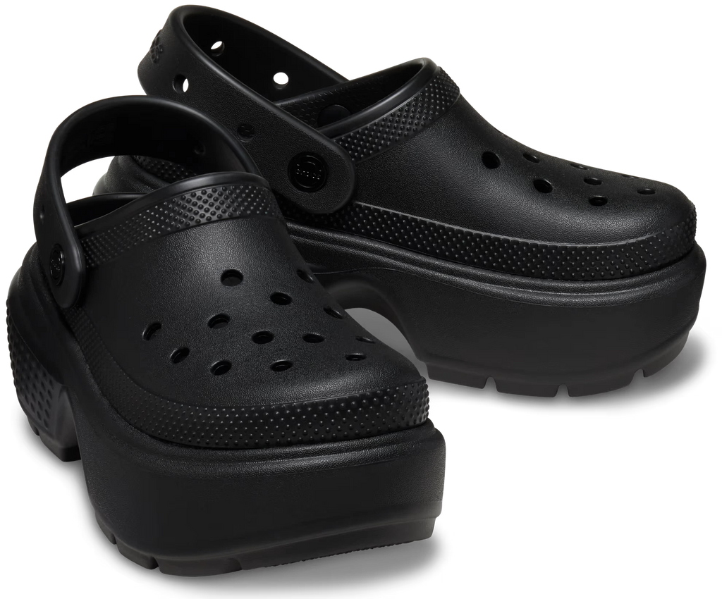 CROCS | ЖІНОЧІ КЛОГИ | STOMP CLOG BLACK | ЧОРНИЙ