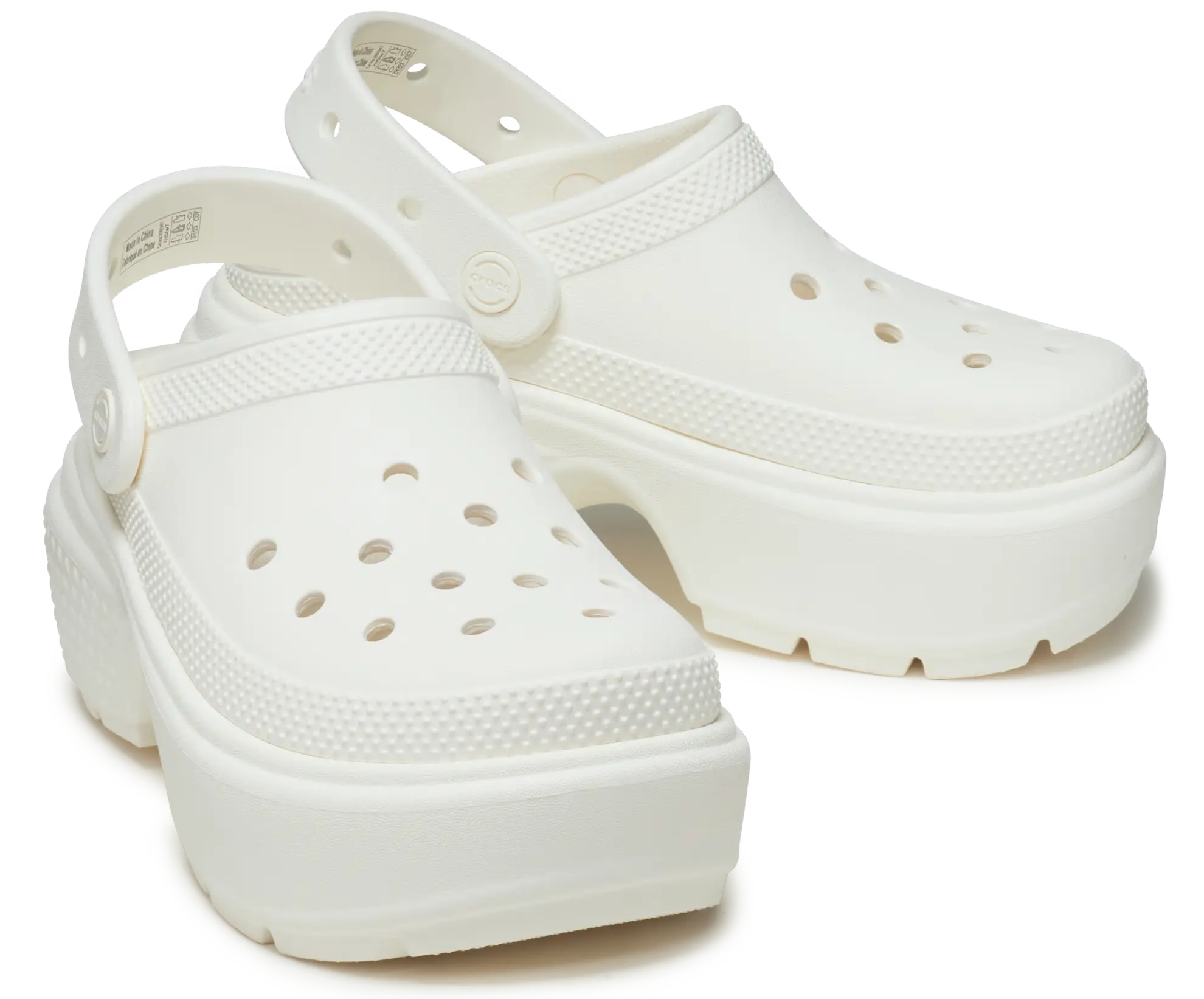 CROCS Stomp CLOG Chalk: vit träskor för dam