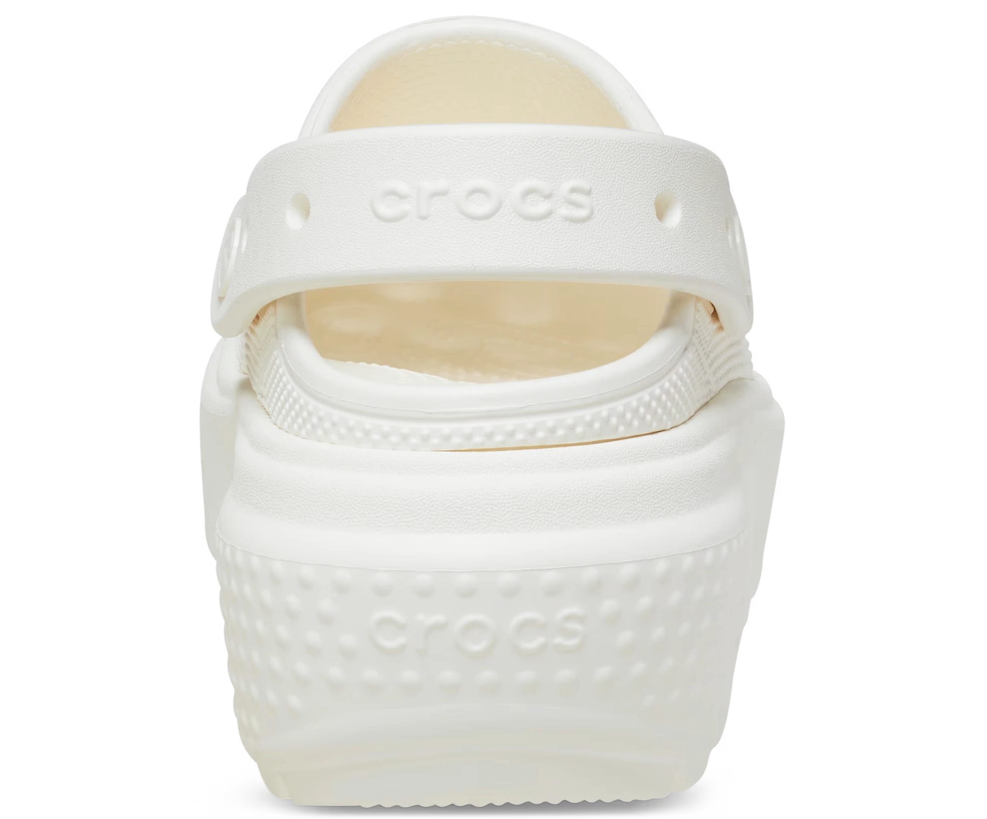 CROCS Stomp CLOG Chalk: vit träskor för dam