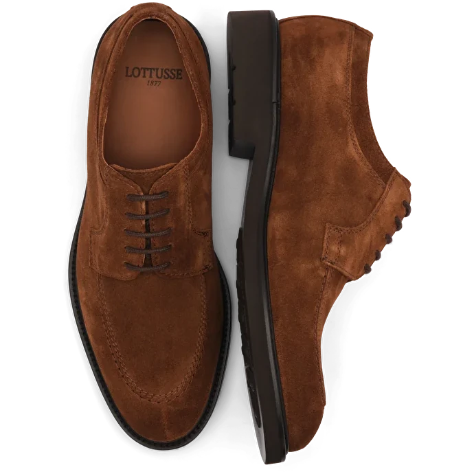 LOTTUSSE | ZAPATOS DE VESTIR HOMBRE | DERBY MOCASÍN BALTIMORE PIEL DE VACUNO | MARRÓN