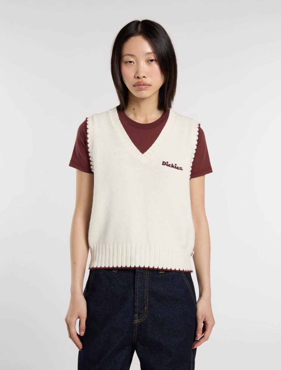 DICKIES | JERSEY | MEN'S | SLAYDEN SWEATER VEST W EGRET | WHITE