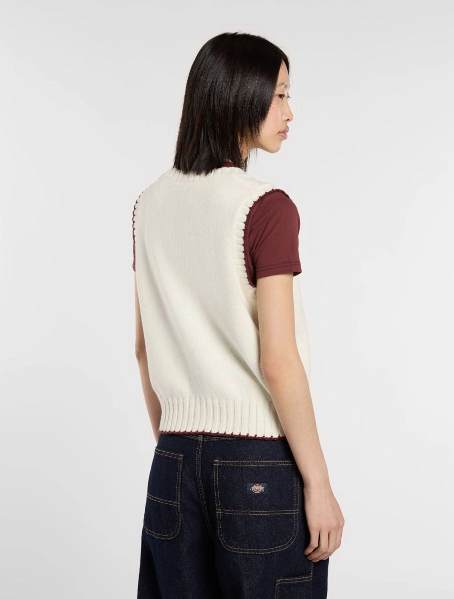 DICKIES | JERSEY | MEN'S | SLAYDEN SWEATER VEST W EGRET | WHITE