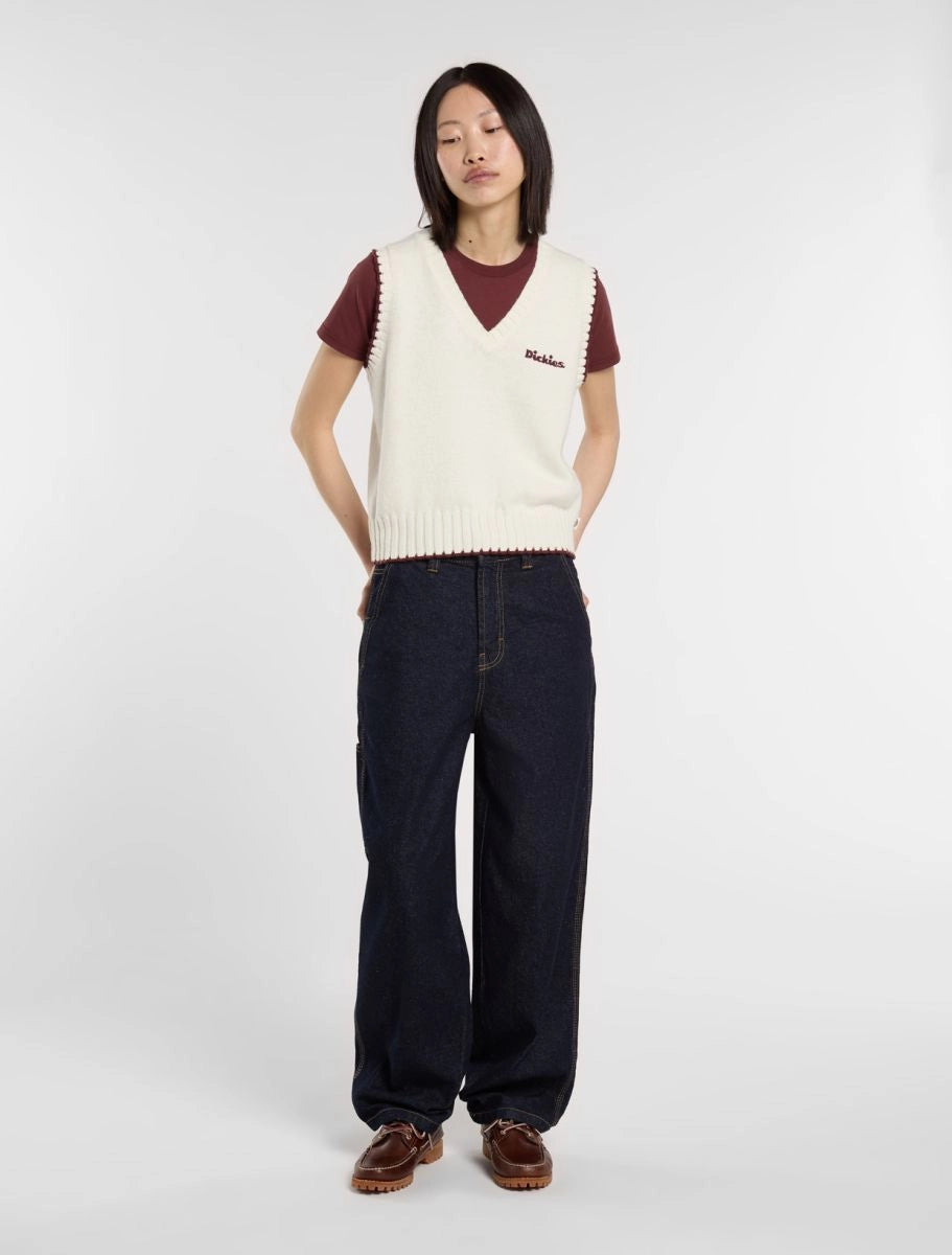 DICKIES | JERSEY | MEN'S | SLAYDEN SWEATER VEST W EGRET | WHITE