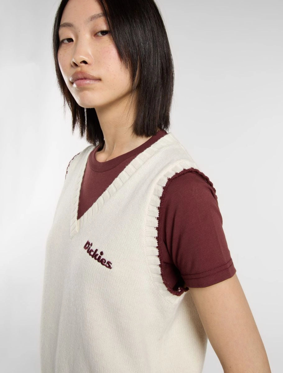 DICKIES | JERSEY | MEN'S | SLAYDEN SWEATER VEST W EGRET | WHITE