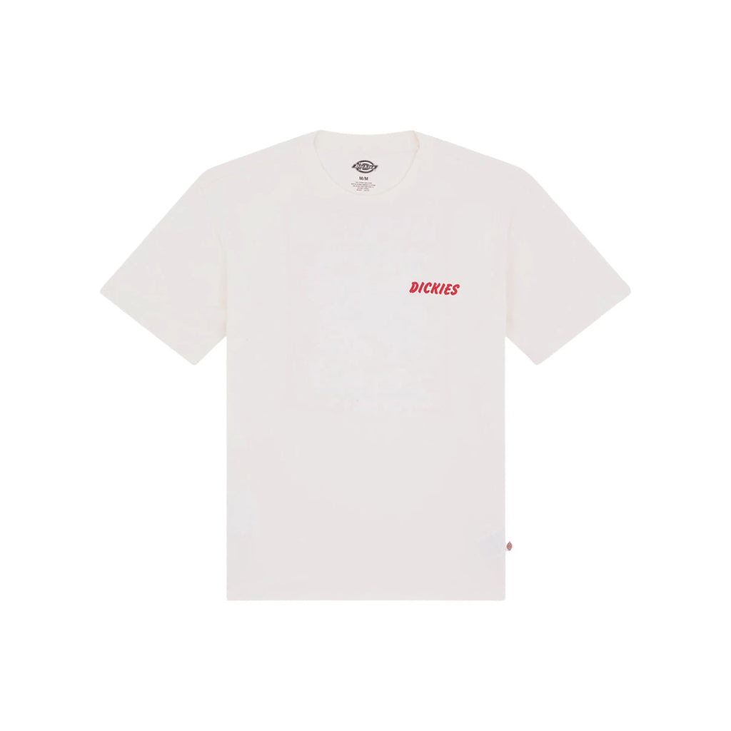 DICKIES DRY Ridge SS TEE Egret: hvid T-shirt til mænd
