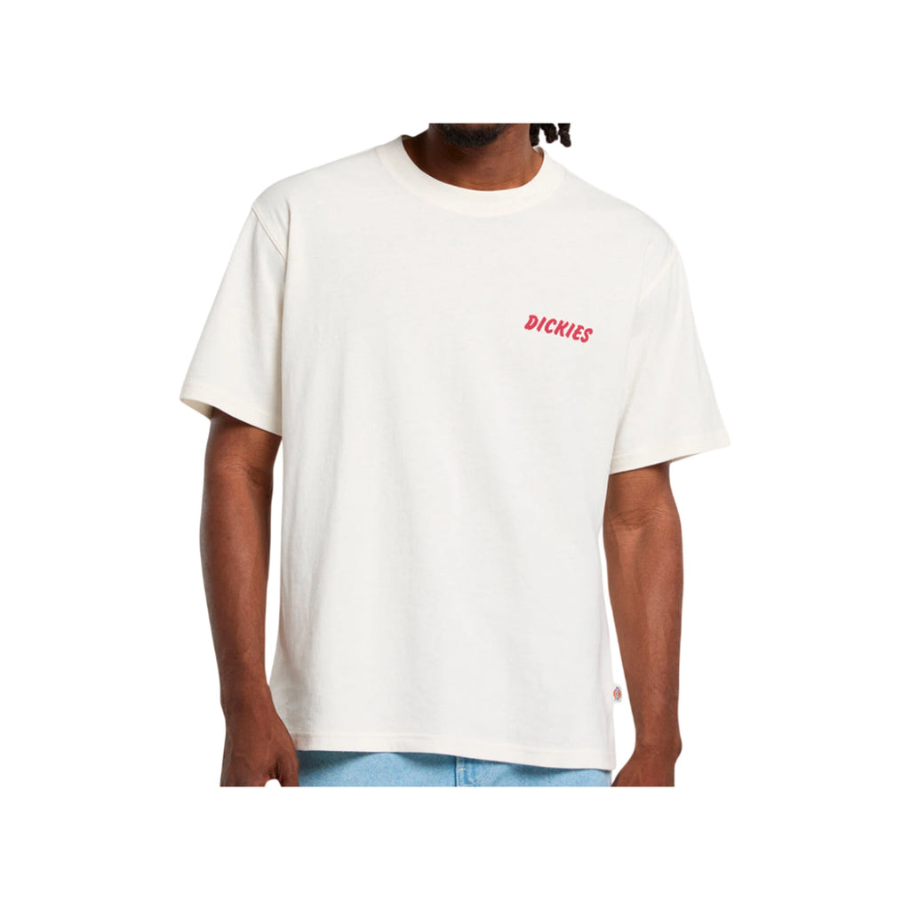 DICKIES DRY Ridge SS TEE Egret: hvid T-shirt til mænd