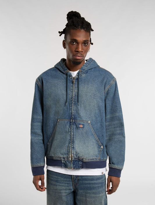 DICKIES | SWEATSHIRTS | HOMBRE | HILHAM HOODED JACKET KHAKI TNTD B | AZUL