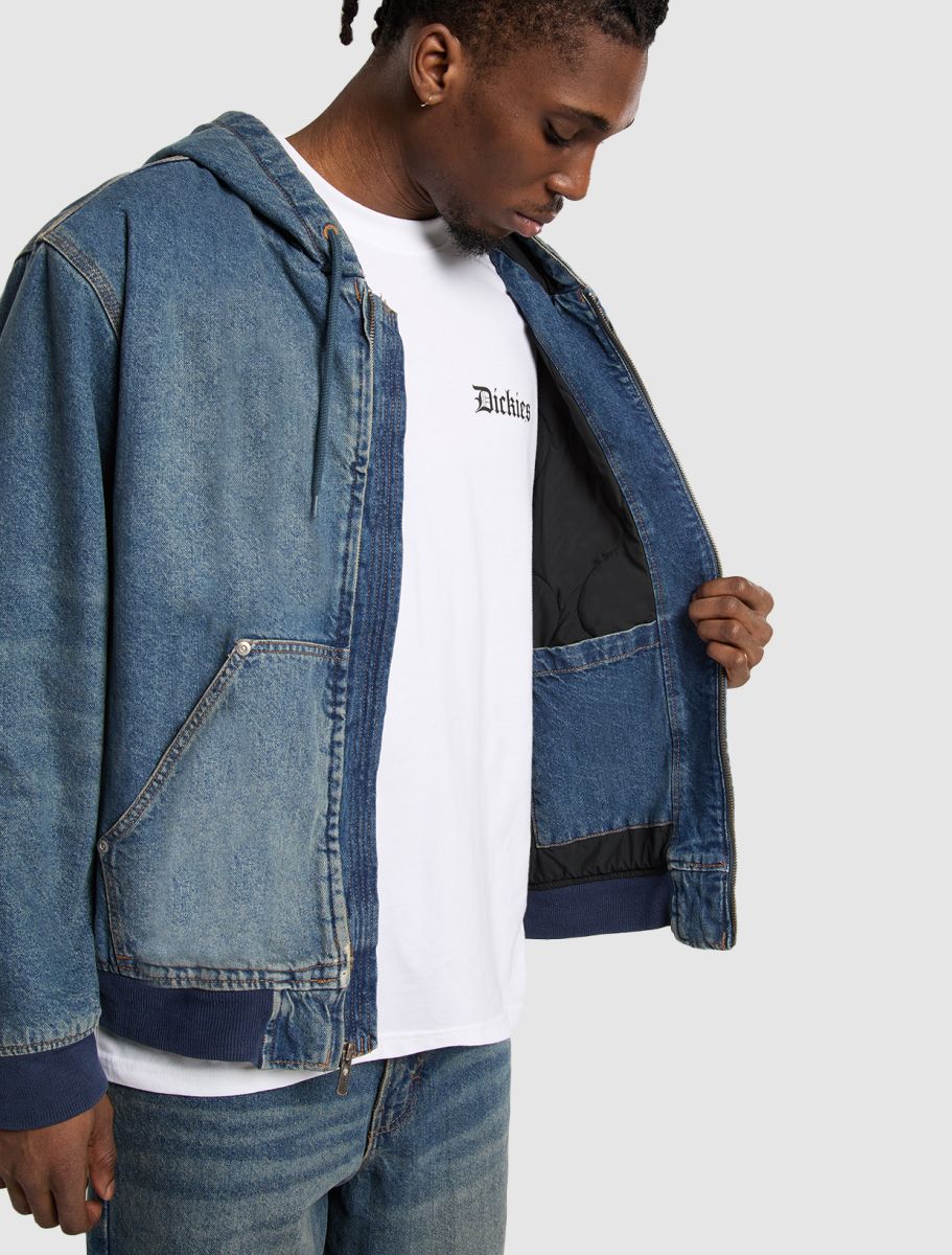 DICKIES | SWEATSHIRTS | HOMBRE | HILHAM HOODED JACKET KHAKI TNTD B | AZUL