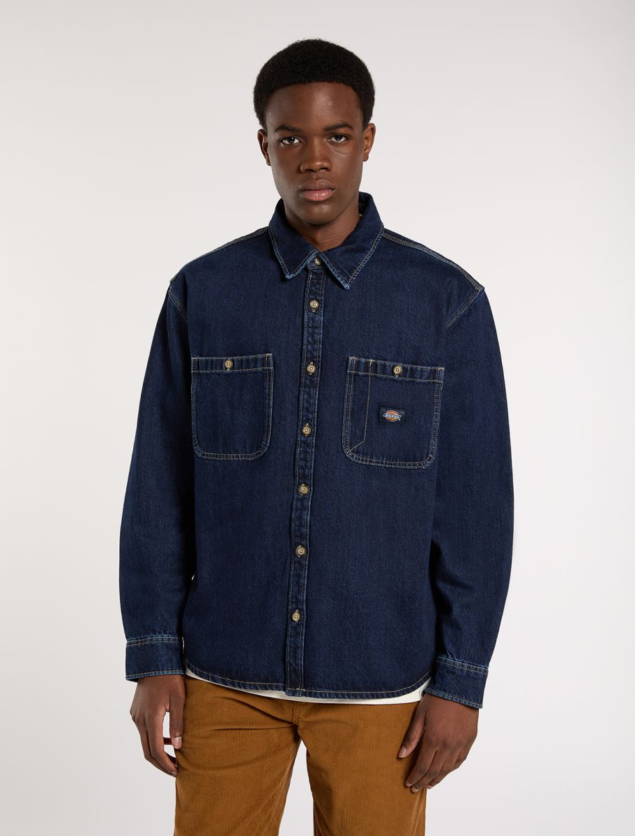 DICKIES | CAMISAS | HOMBRE | MECHANIC DENIM SHIRT LS DARK INDIGO | AZUL
