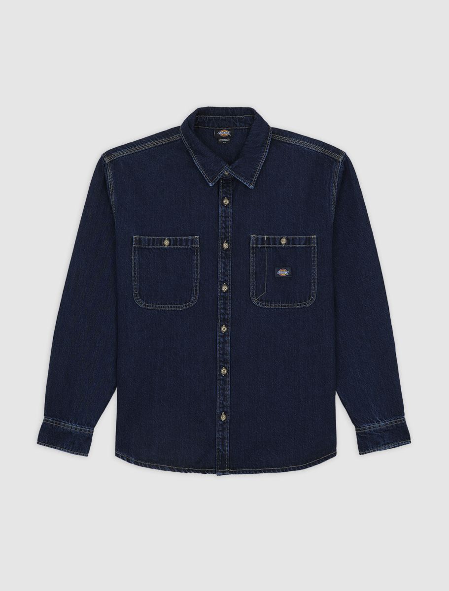 DICKIES | CAMISAS | HOMBRE | MECHANIC DENIM SHIRT LS DARK INDIGO | AZUL
