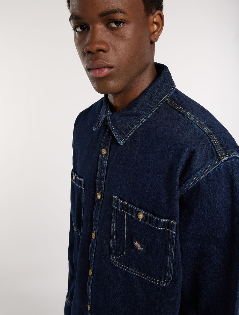 DICKIES | CAMISAS | HOMBRE | MECHANIC DENIM SHIRT LS DARK INDIGO | AZUL