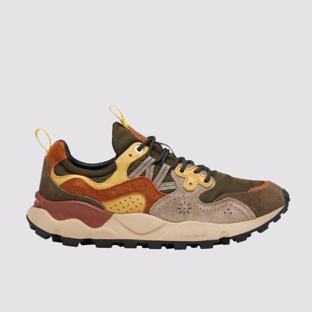 FLOWER MOUNTAIN Yamano 3 MAN Grey-yellow: grå sneakers til mænd