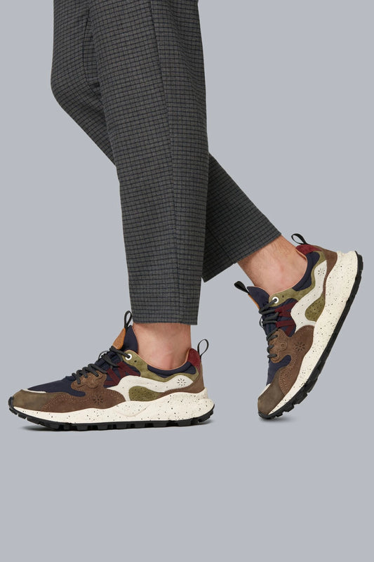 FLOWER MOUNTAIN | SNEAKERS | HOMBRE | YAMANO 3 MAN BROWN-NAVY | MARRÓN