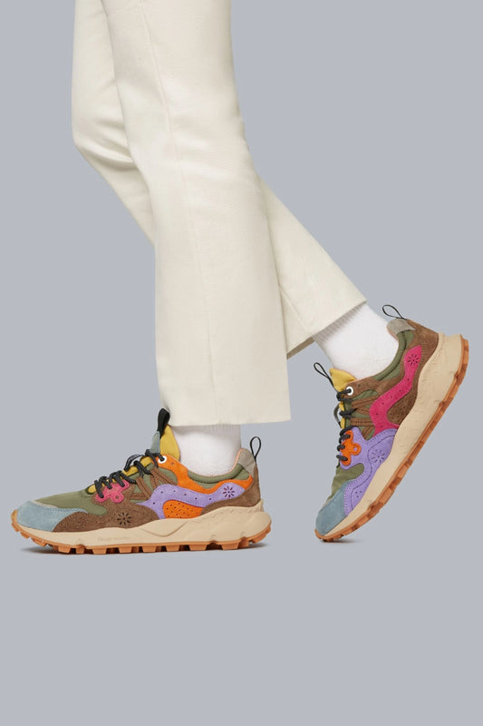 FLOWER MOUNTAIN | SNEAKERS | MUJER | YAMANO 3 UNI KAKI-MULTI | CAQUI