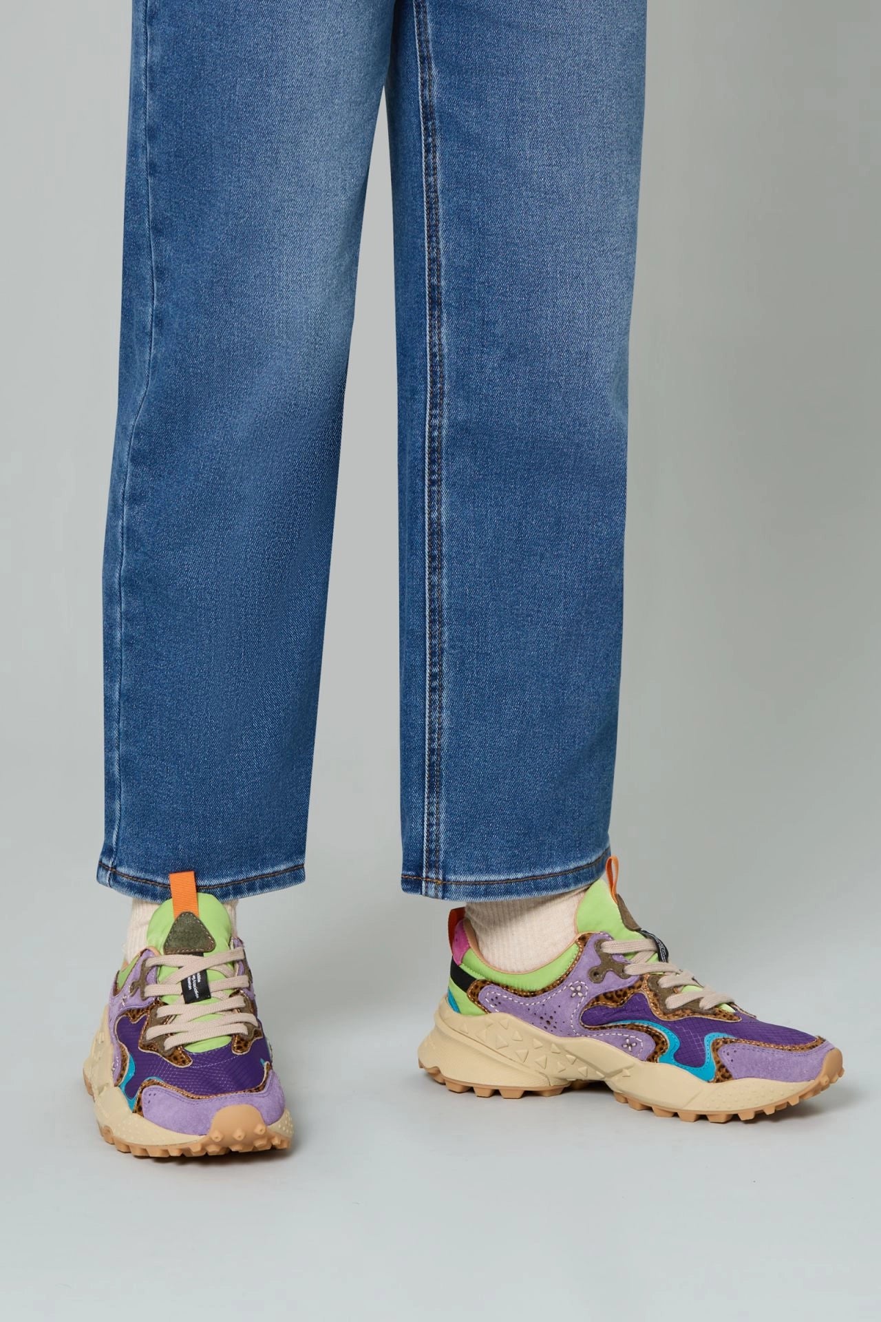 FLOWER MOUNTAIN | SNEAKERS | WOMAN | RULIS WOMAN VIOLET-BROWN-DARK GREEN | LILAC