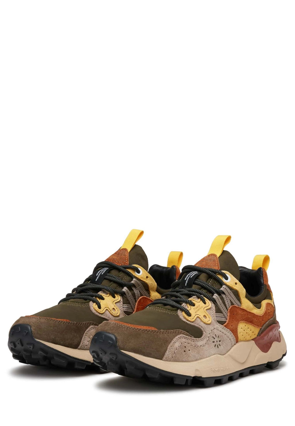 FLOWER MOUNTAIN Yamano 3 MAN Grey-yellow: grå sneakers til mænd