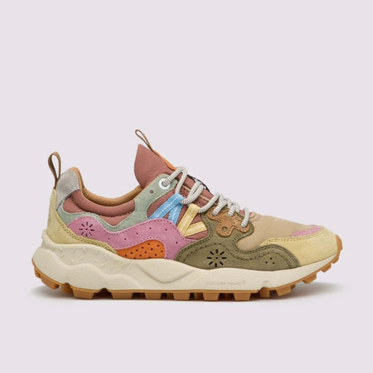 FLOWER MOUNTAIN | SNEAKERS | MUJER | YAMANO 3 WOMAN CREAM-TAUPE-MILITARY | BEIGE