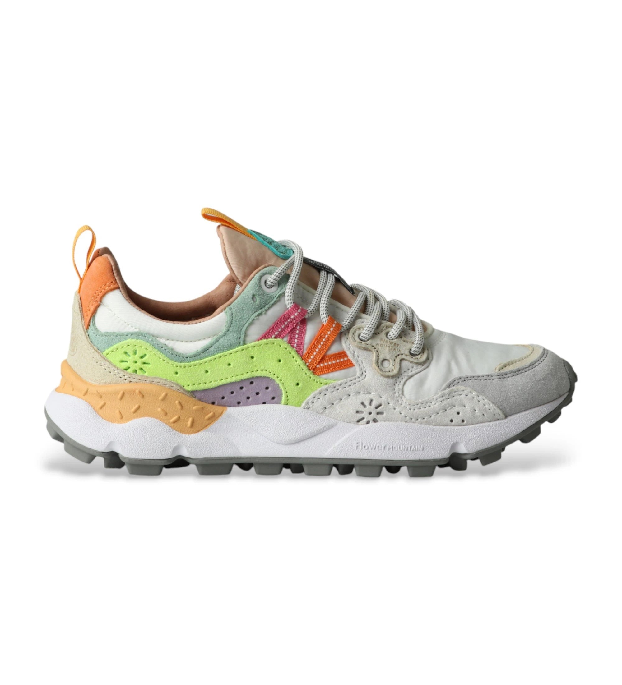 FLOWER MOUNTAIN | SNEAKERS | MUJER | YAMANO 3 WOMAN SUEDE/NYLON WHITE | BLANCO