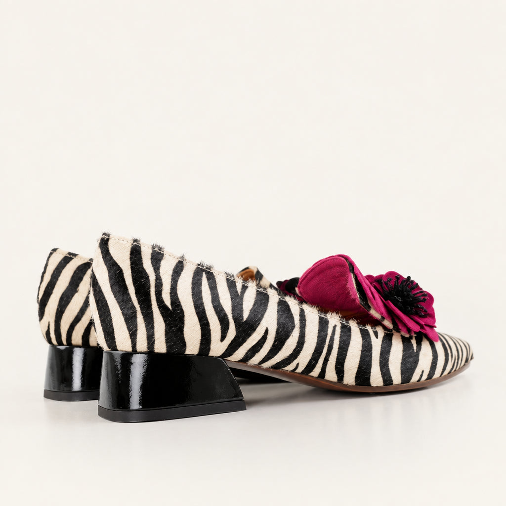 CHIE MIHARA HADROS49 Pinkie Zebra: animal print أحذية للنساء