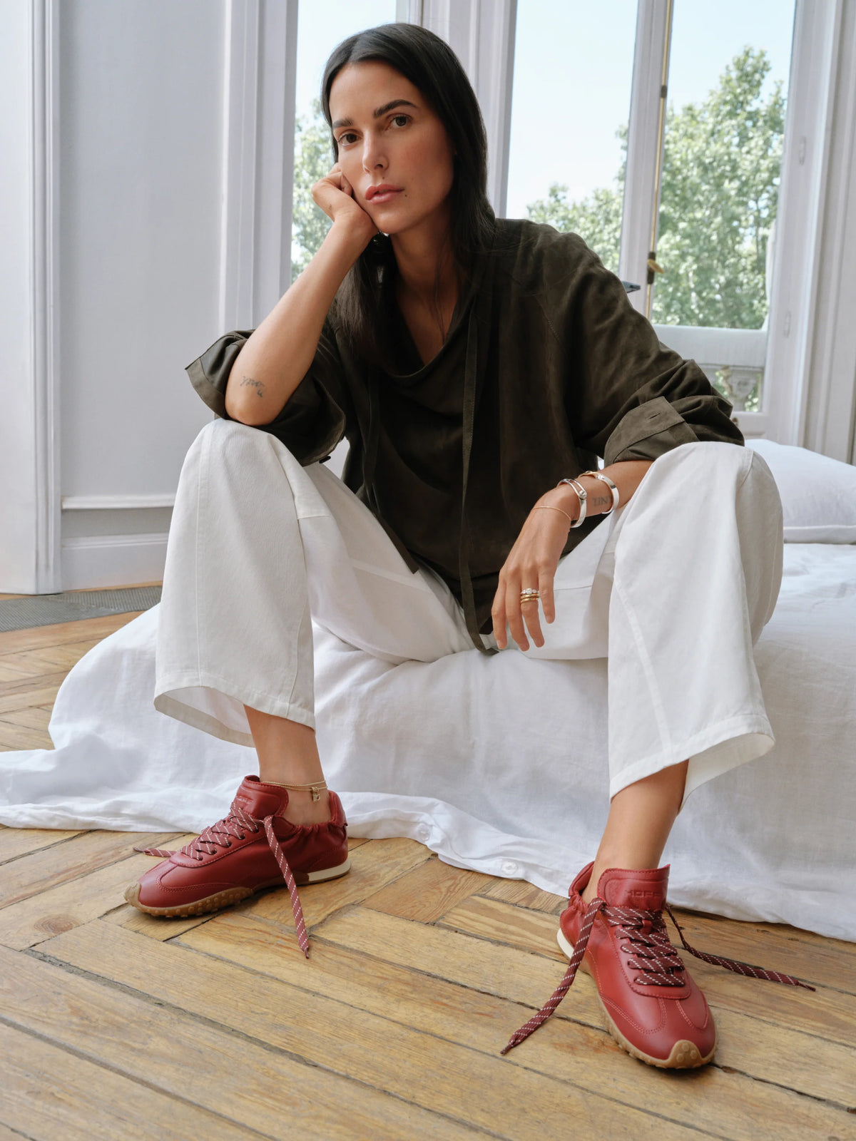 HOFF Bridge Nappa CLAY: grau Sneaker für Damen