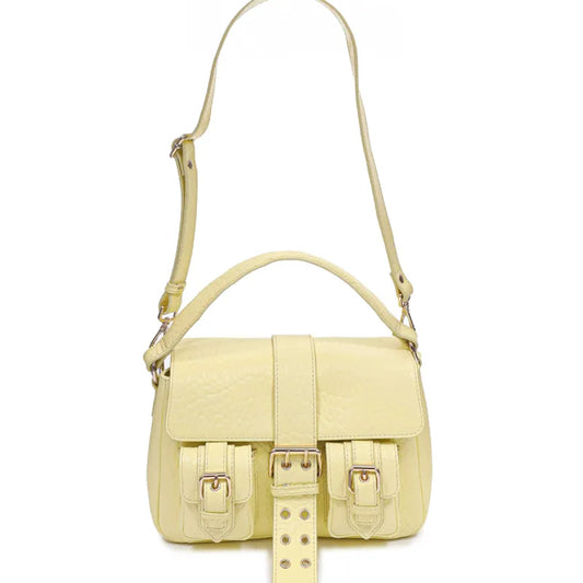 NUNOO | BOLSO | MUJER | HONEY BUCKLE NEW ZEALAND YELLOW W GOLD | AMARILLO