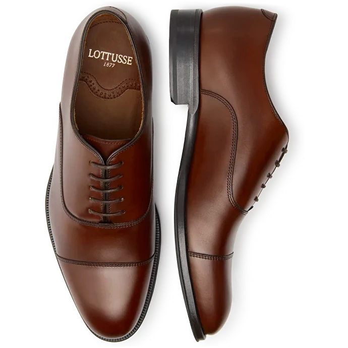 LOTTUSSE | ZAPATOS DE VESTIR HOMBRE | OXFORD LENOX | MARRÓN