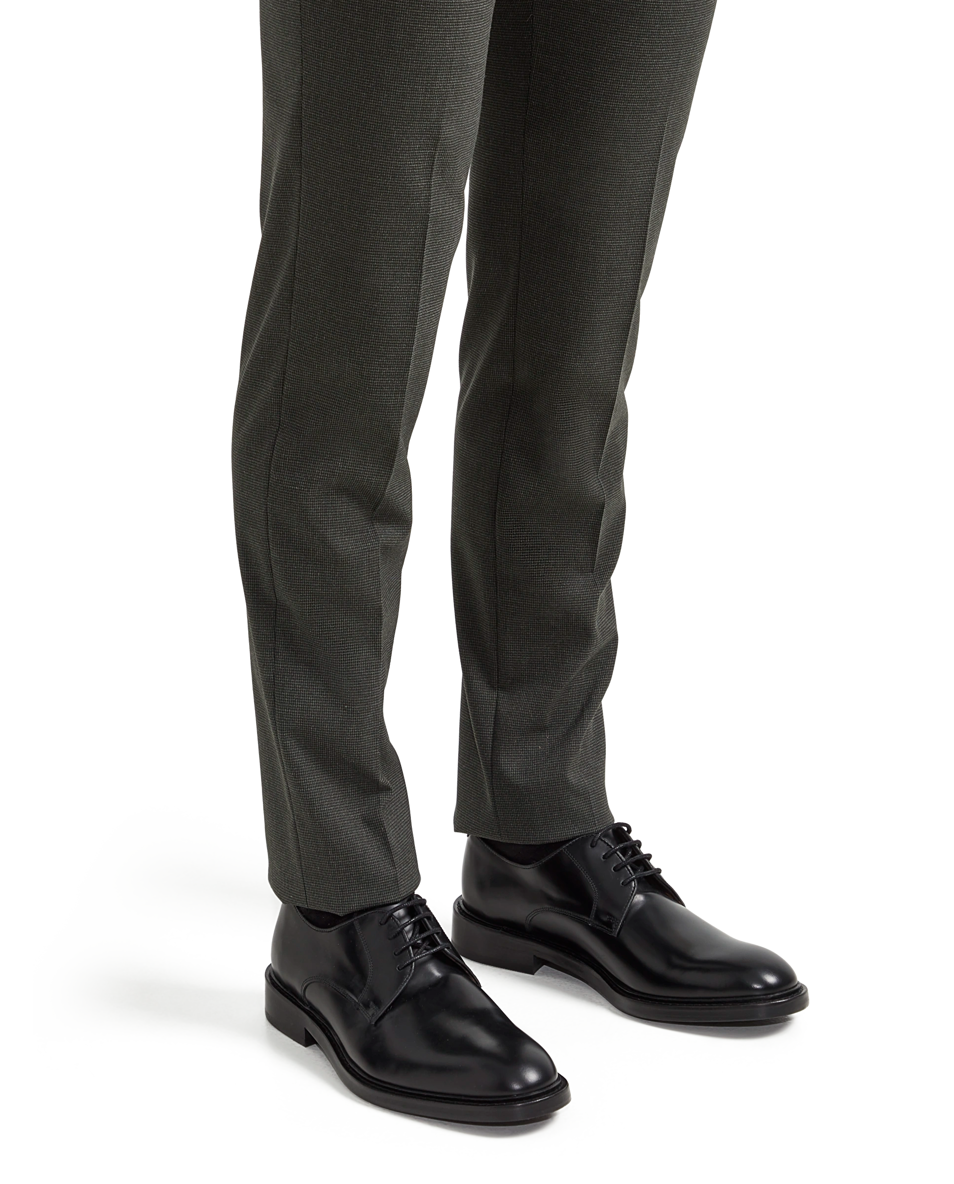 LOTTUSSE | ЧОЛОВІЧЕ ВЗУТТЯ ДЕРБІ НАПІВ БЛИСКУ | ГАРРІС | ЧОРНИЙ