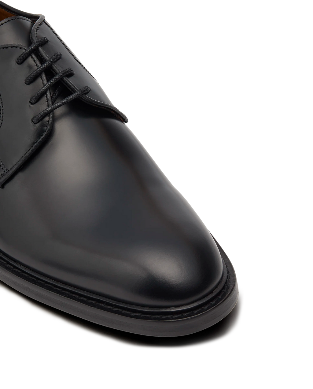LOTTUSSE | ЧОЛОВІЧЕ ВЗУТТЯ ДЕРБІ НАПІВ БЛИСКУ | ГАРРІС | ЧОРНИЙ