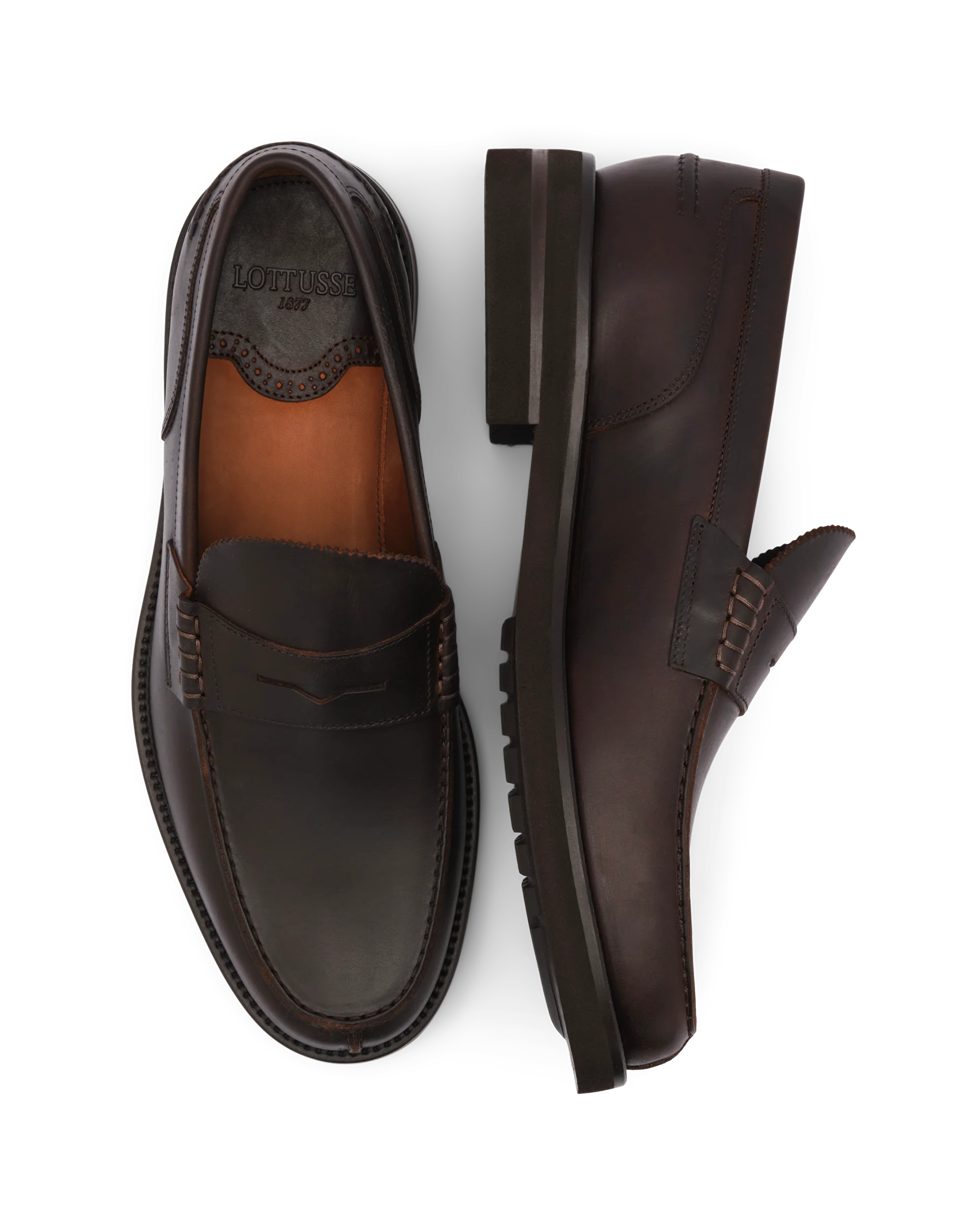 LOTTUSSE Daytona Marrón: bruin loafers voor heren