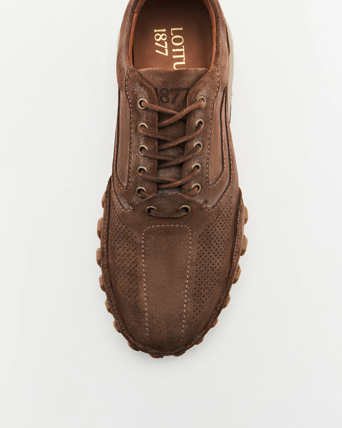 LOTTUSSE Nauta Aviator MOKA: bruin sneakers voor heren