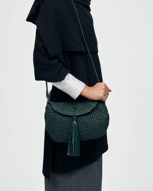 LOTTUSSE | BOLSOS | MUJER | BANDOLERA NOODBAG PIEL DE CABRA VERDE | VERDE