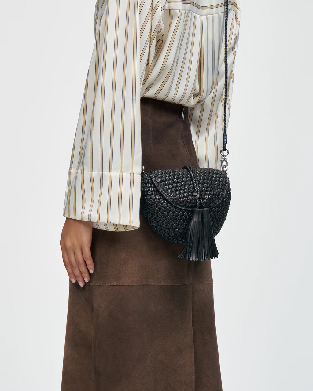 LOTTUSSE | BOLSOS | MUJER | BANDOLERA NEGRA DE CORDERO MERINO SOFT NEGRO | NEGRO