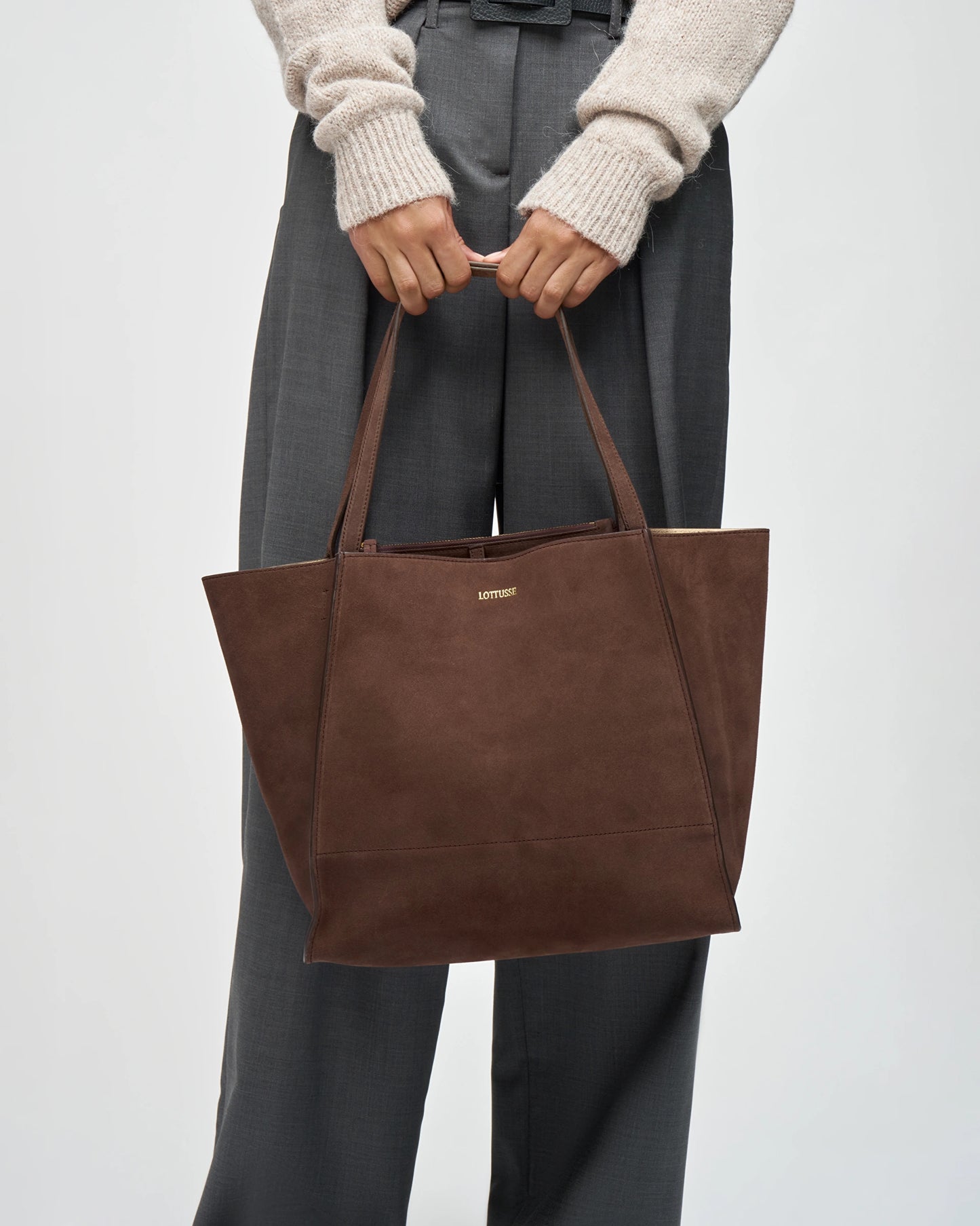 LOTTUSSE | BOLSOS | MUJER | BOLSO SHOPPER TALAIA PIEL DE VACUNO MOCA | MARRÓN