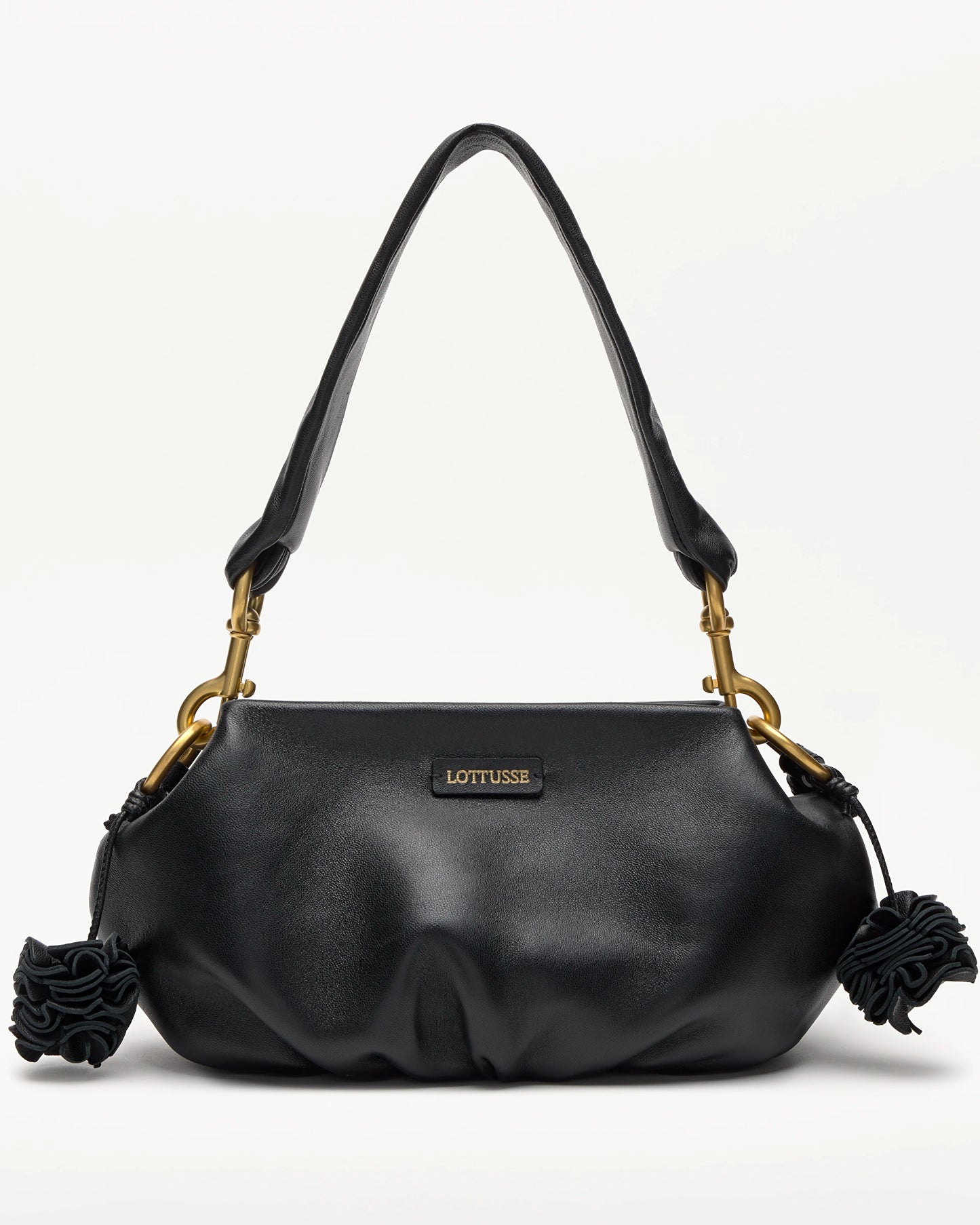 LOTTUSSE | BOLSOS | MUJER | BOLSO BOMBONERA JOY CORDERO NEGRO | NEGRO