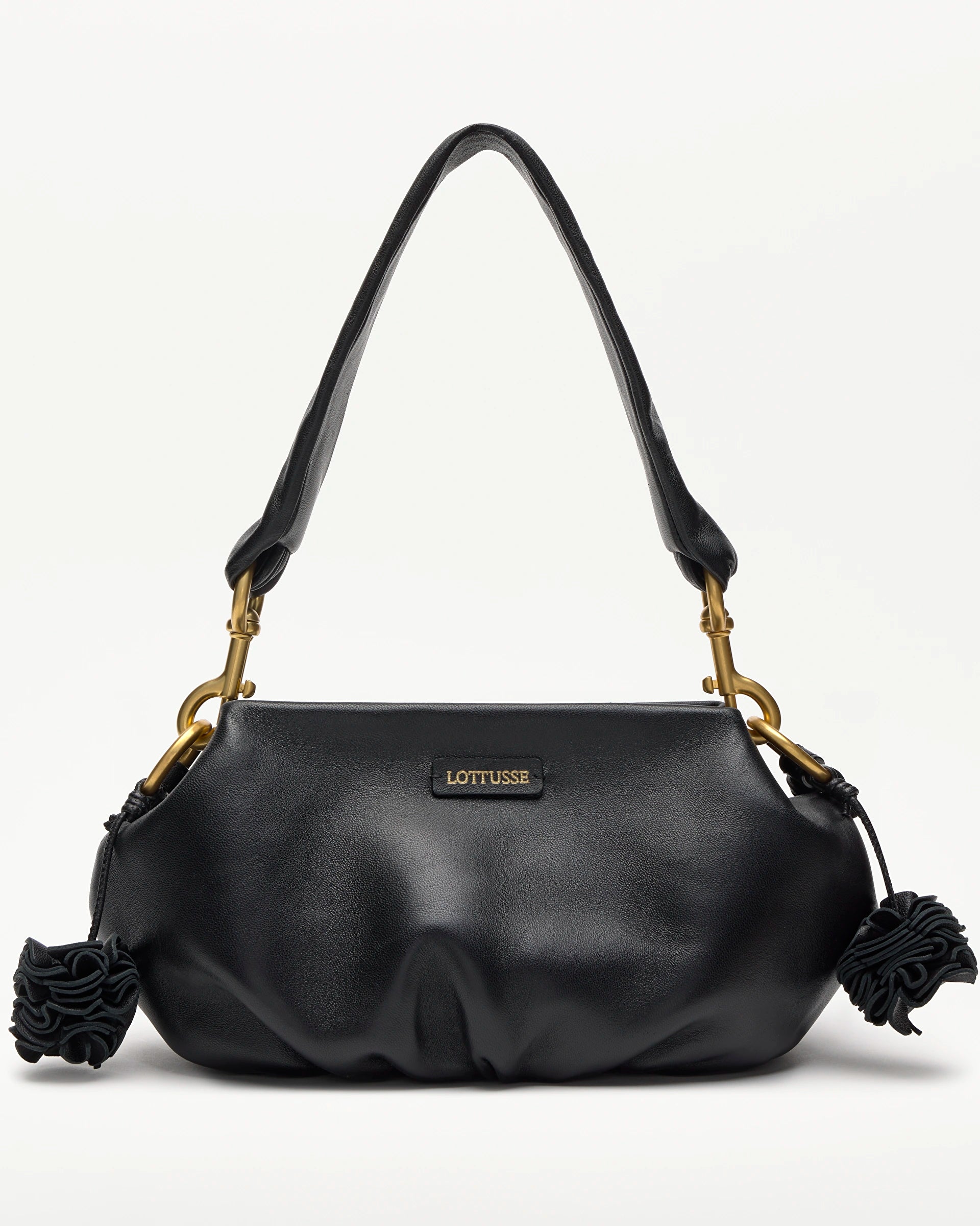 LOTTUSSE | BOLSOS | MUJER | BOLSO BOMBONERA JOY CORDERO NEGRO | NEGRO
