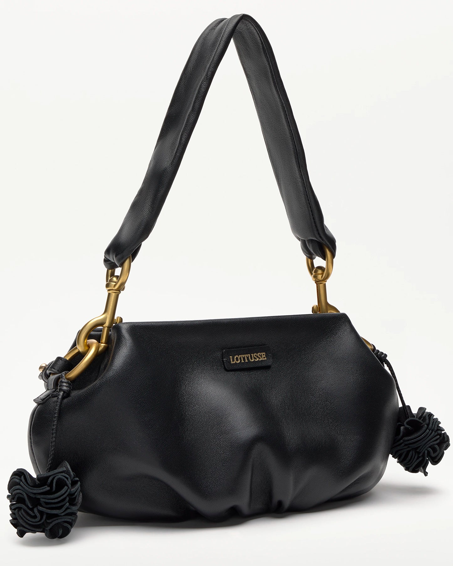 LOTTUSSE | BOLSOS | MUJER | BOLSO BOMBONERA JOY CORDERO NEGRO | NEGRO