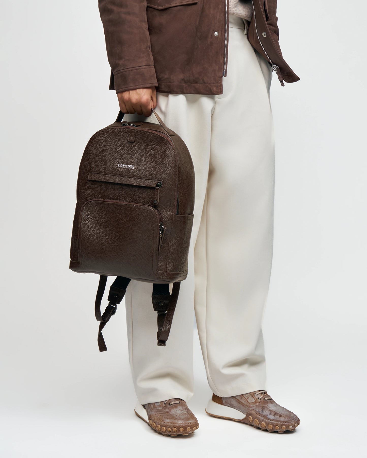 LOTTUSSE | BOLSOS | HOMBRE | MOCHILA BORNE PIEL DE VACUNO MOKA | MARRÓN